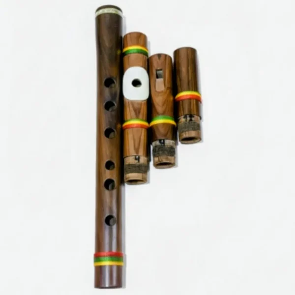 Professional andean flute 3-in-1 detachable in exotic hardwood | kena, transverse & flute 440Hz in Key G - Khamuy fllutes