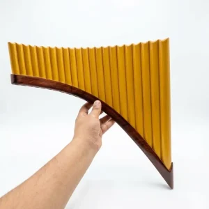 professional pan flute NAI of 22 tubes tunable of bamboo and hardwood base — concert quality handcrafted