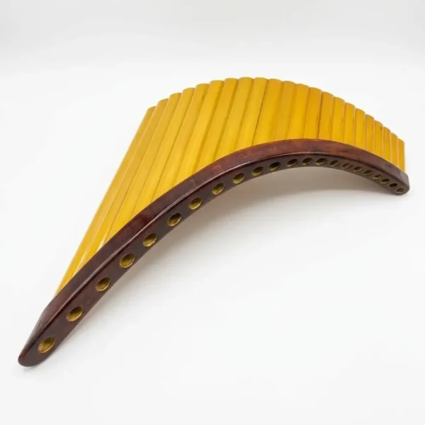 Professional Pan Flute NAI | 22 Tubes | Tunable Bamboo with wooden base | Concert & Performance — Khamuy flutes professional pan flute NAI of 22 tubes tunable of bamboo and hardwood base — concert quality handcrafted