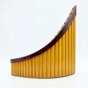 professional pan flute NAI of 22 tubes tunable of bamboo and hardwood base — concert quality handcrafted